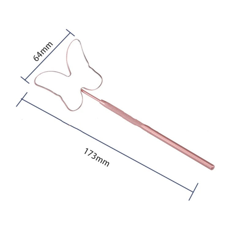 Miosh Under Eyelash Viewing Mirror For Eye Lash Extensions - Pink Butterfly-1