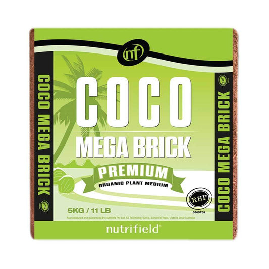 5Kg Coco Mega Brick Premium Coir Peat Organic Plant Growth Medium 55L Nutrifield-0